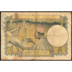 AOF - Pick 21_b3 - 5 Francs - Série L.4920 - 10/03/1938 - Etat : TB-