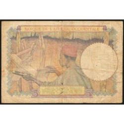 AOF - Pick 25_3 - 5 Francs - Série G.9474 - 06/05/1942 - Etat : B+