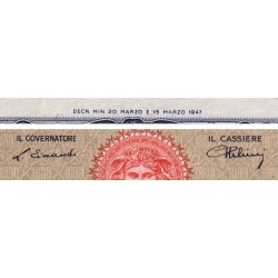 Italie - Pick 83 - 1'000 lire - Série O 52 - 20/03/1947 - Etat : TTB+
