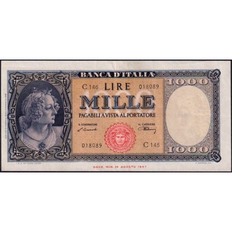 Italie - Pick 88a - 1'000 lire - Série C 146 - 10/02/1948 - Etat : TTB+