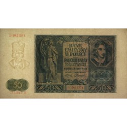 Pologne - Pick 102 - 50 zlotych - Série D - 01/08/1941 - Etat : SPL+