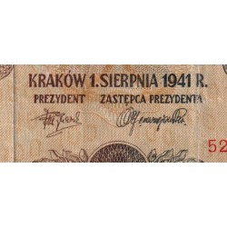 Pologne - Pick 103 - 100 zlotych - Série A - 01/08/1941 - Etat : TB+