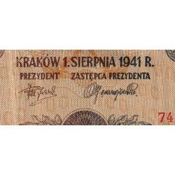 Pologne - Pick 103 - 100 zlotych - Série A - 01/08/1941 - Etat : TTB