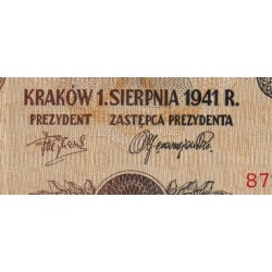 Pologne - Pick 103 - 100 zlotych - Série A - 01/08/1941 - Etat : TTB