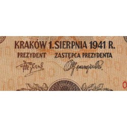 Pologne - Pick 103 - 100 zlotych - Série D - 01/08/1941 - Etat : NEUF