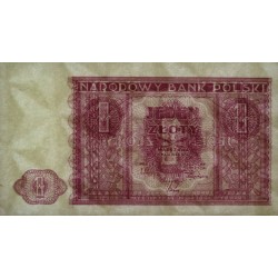 Pologne - Pick 123 - 1 zloty - Sans série - 15/05/1946 - Etat : pr.NEUF