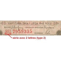 Pologne - Pick 134_2 - 2 zlote - Série BU - 01/07/1948 - Etat : TTB-