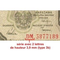 Pologne - Pick 138_3b - 50 zlotych - Série DM - 01/07/1948 - Etat : TTB+