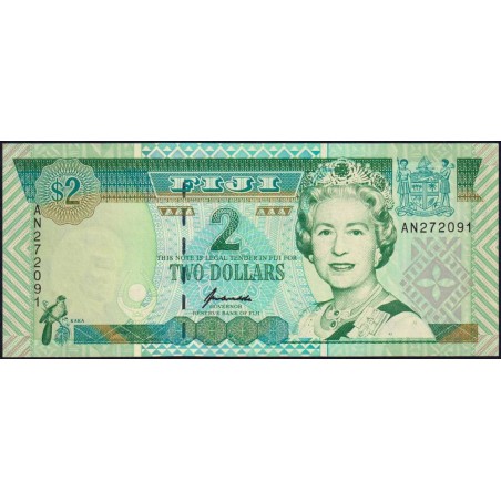 Fidji - Pick 96b - 2 dollars - Série AN - 1997 - Etat : NEUF