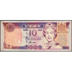 Fidji - Pick 98b - 10 dollars - Série AJ - 1997 - Etat : NEUF