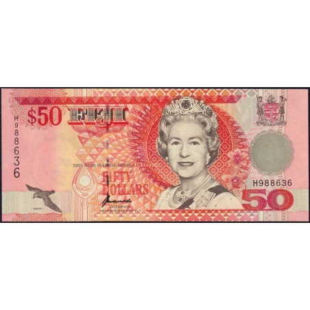 Fidji - Pick 100a - 50 dollars - Série H - 1996 - Etat : NEUF