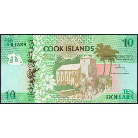 Cook (îles) - Pick 8a - 10 dollars - Série AAA - 1992 - Etat : NEUF