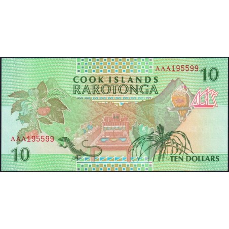 Cook (îles) - Pick 8a - 10 dollars - Série AAA - 1992 - Etat : NEUF