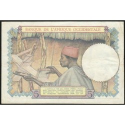 AOF - Pick 21_b5 - 5 Francs - Série S.7542 - 06/03/1941 - Etat : TTB+