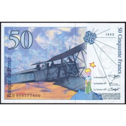 F 72-02 - 1993 - 50 francs - Saint-Exupéry - Série D - Etat : NEUF