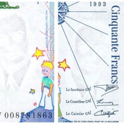 F 72-02 - 1993 - 50 francs - Saint-Exupéry - Série V - Etat : SUP+