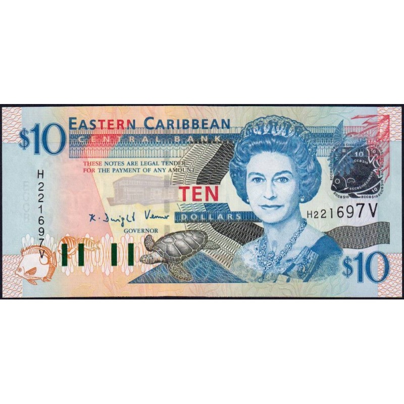 Caraïbes Est - Saint Vincent & les Grenadines - Pick 43v - 10 dollars - Série H - 2003 - Etat : NEUF