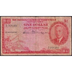 Territ. Anglais des Caraïbes - Pick 1_1 - 1 dollar - Série D/1 - 28/11/1950 - Etat : B