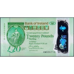 Irlande du Nord - Bank of Ireland - Pick 92 - 20 pounds - Série AW - 31/05/2017 - Etat : NEUF