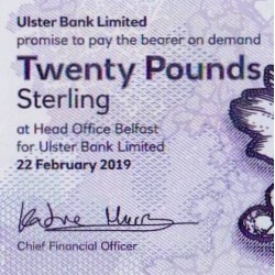 Irlande du Nord - Ulster Bank - Pick 345a - 20 pounds - Série AC - 22/02/2019 - Etat : NEUF