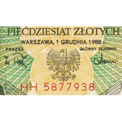 Pologne - Pick 142c_2 - 50 zlotych - Série HH - 01/12/1988 - Etat : pr.NEUF