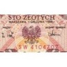 Pologne - Pick 143e_2 - 100 zlotych - Série SW - 01/12/1988 - Etat : pr.NEUF