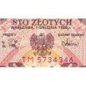 Pologne - Pick 143e_2 - 100 zlotych - Série TM - 01/12/1988 - Etat : NEUF