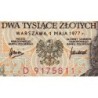 Pologne - Pick 147a - 2'000 zlotych - Série D - 01/05/1977 - Etat : NEUF