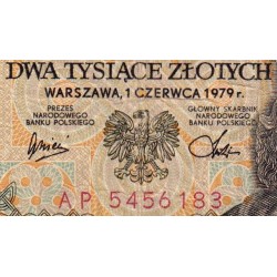 Pologne - Pick 147b_2 - 2'000 zlotych - Série AP - 01/06/1979 - Etat : TB-