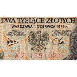 Pologne - Pick 147b_2 - 2'000 zlotych - Série AZ - 01/06/1979 - Etat : TB+