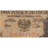 Pologne - Pick 147b_2 - 2'000 zlotych - Série BH - 01/06/1979 - Etat : B+