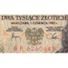 Pologne - Pick 147c - 2'000 zlotych - Série BP - 01/06/1982 - Etat : TTB-