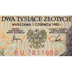 Pologne - Pick 147c - 2'000 zlotych - Série BU - 01/06/1982 - Etat : NEUF