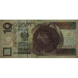 Pologne - Pick 173a_1 - 10 zlotych - Série BP - 25/03/1994 - Etat : TTB+