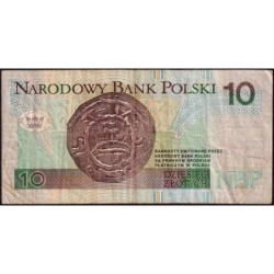 Pologne - Pick 173a_2 - 10 zlotych - Série JZ - 25/03/1994 - Etat : TB