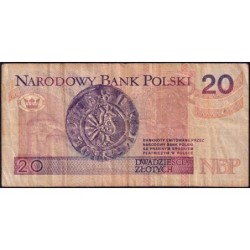 Pologne - Pick 174a_2 - 20 zlotych - Série FF - 25/03/1994 - Etat : TB