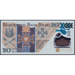 Pologne - Pick 187 - 20 zlotych - Série LP - 26/01/2014 - Polymère - Petit numéro  - Etat : NEUF