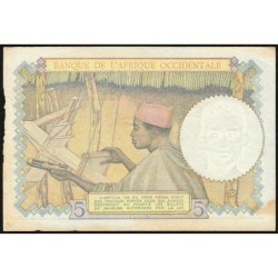 AOF - Pick 25_3 - 5 Francs - Série J.9429 - 06/05/1942 - Etat : TTB-