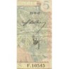 AOF - Pick 25_4 - 5 Francs - Série F.10545 - 15/06/1942 - Etat : B+
