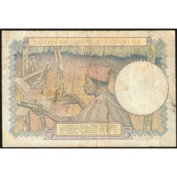 AOF - Pick 26 - 5 Francs - Série B.13353 - 02/03/1943 - Etat : TB+