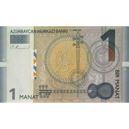 Azerbaïdjan - Pick 31a - 1 manat - Série C - 2009 - Etat : NEUF