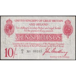 Royaume-Uni - Pick 348a_1 - 10 shillings - Série C/5 - 1915 - Etat : SUP