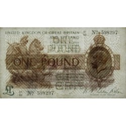 Royaume-Uni - Pick 359a - 1 pound - Série B1/62 - 1923 - Etat : TTB+