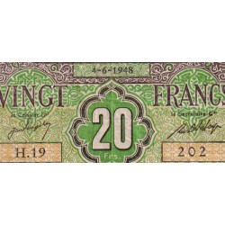 Algérie - Pick 103 - 20 francs - Série H.19 - 04/06/1948 - Etat : TB