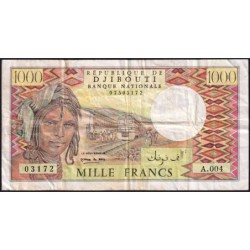 Djibouti - Pick 37e - 1'000 francs - Série A.004 - 1998 - Etat : TB