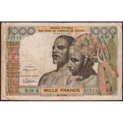 Sénégal - Pick 703Kb - 1'000 francs - Série B.29 - 20/03/1961 - Etat : TB