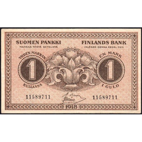 Finlande - Pick 35_6 - 1 markan kullassa - 1918 - Etat : TTB