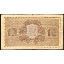 Finlande - Pick 70a_16 - 10 markkaa - Litt. D - Série B - 1939 - Etat : TB