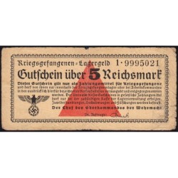 Allemagne - Camp de prisonniers WW2 - 5 reichsmark - Série 1 - 1939/1940 - Etat : TB-