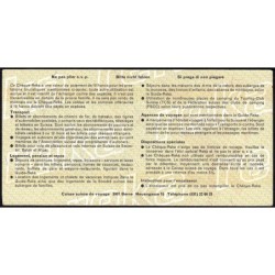 Suisse - Chèque Reka - 10 francs - Série A - 01/01/1966 - Etat : TTB+